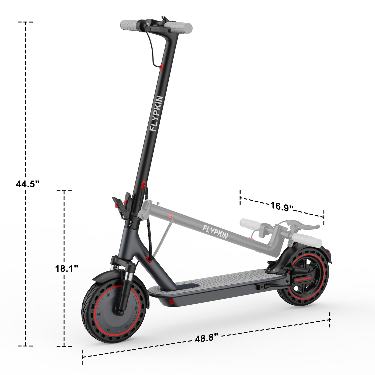 Adult Electric Scooter with 10" Tires & Dual Suspension – 500W Motor, 22 MPH Top Speed, Up to 22 Miles Range, Foldable Design, App Enabled