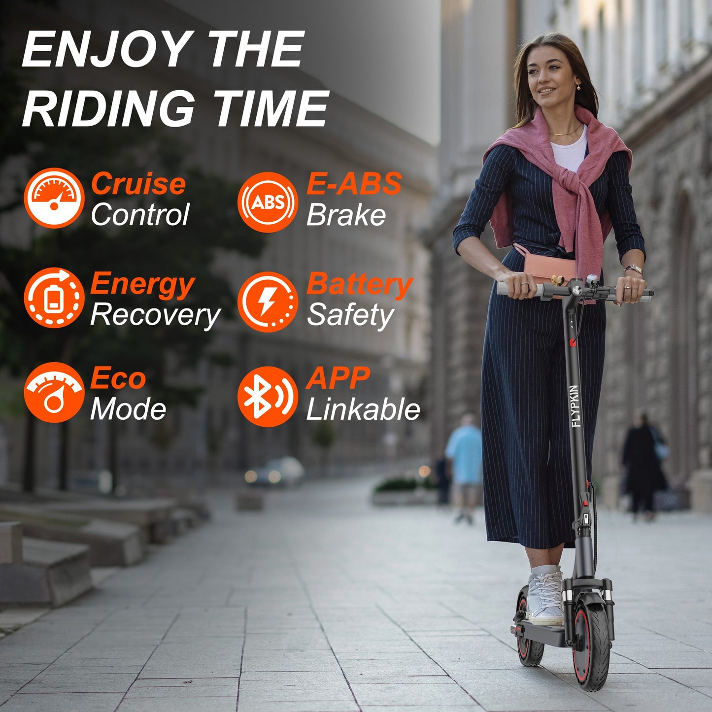 Adult Electric Scooter with 10" Tires & Dual Suspension – 500W Motor, 22 MPH Top Speed, Up to 22 Miles Range, Foldable Design, App Enabled