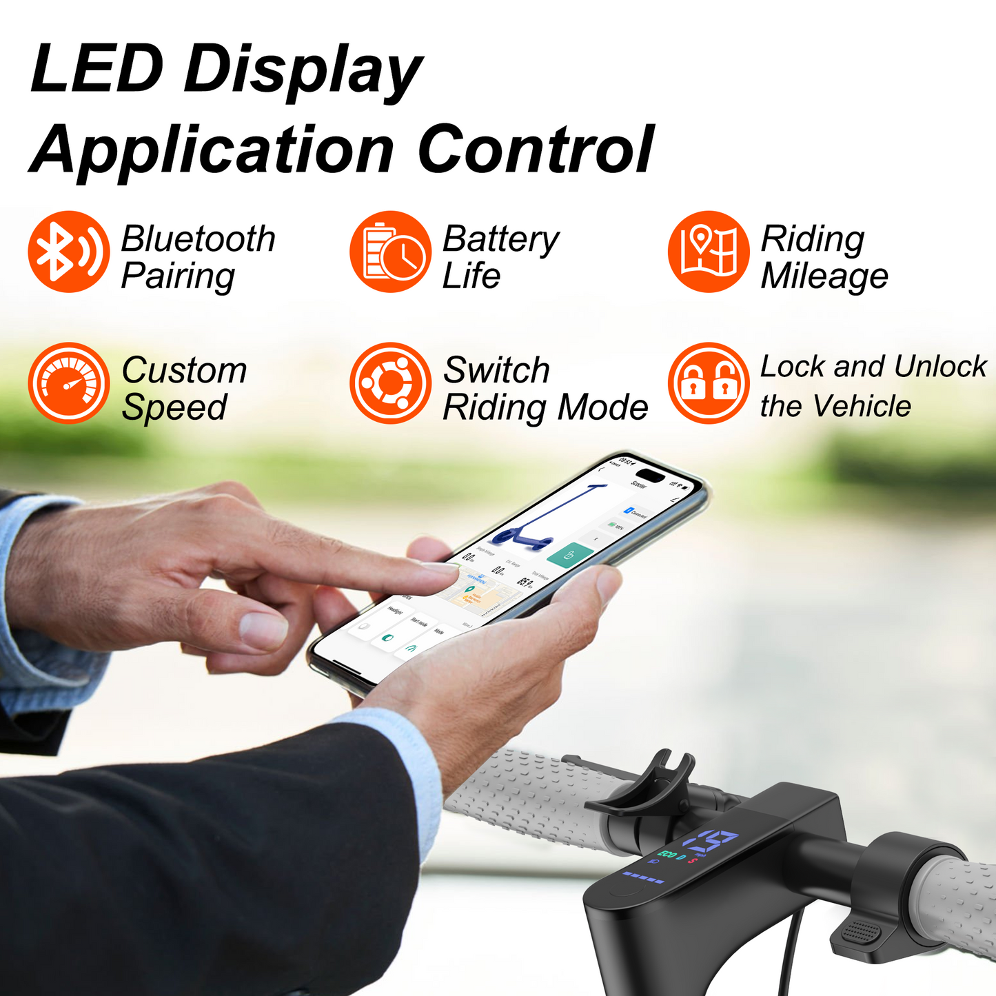 Adult Electric Scooter with 10" Tires & Dual Suspension – 500W Motor, 22 MPH Top Speed, Up to 22 Miles Range, Foldable Design, App Enabled