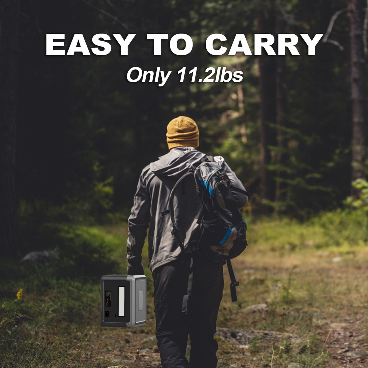 Akiisolo GO2X Portable Power Station 665.6Wh, 600W/1800W, UPS, Bluetooth Speaker, Solar Charger for Camping & Emergency