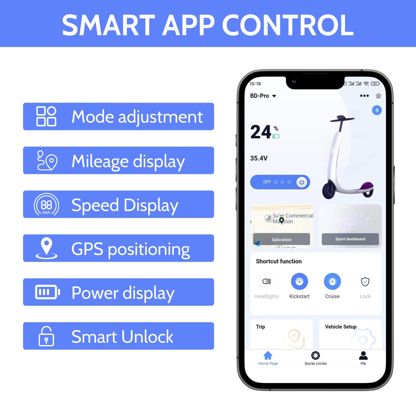 FLYPKIN FK007 350W Motor Electric Scooter,19 MPH Top Speed, 21-Mile Range, 8.5”Wear-resistant Solid Tires, Foldable & Lightweight for Commuting