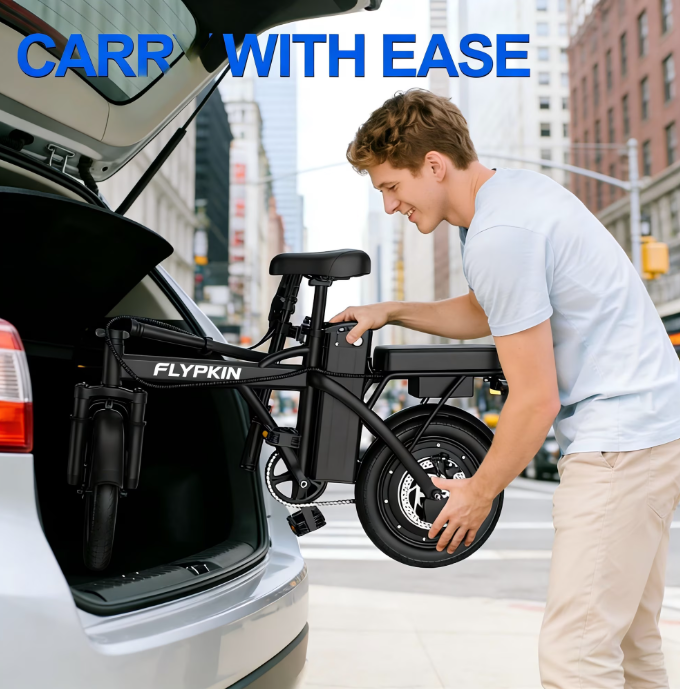 lectric Bike for Adults, 500W Motor, 20 MPH Max Speed Folding Ebike, 14" Electric Bicycles, Max 30 Miles Range (Pedal Assist Mode), Mini E Bikes