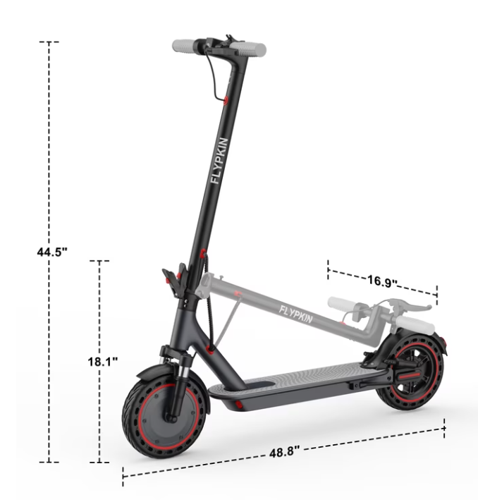 Adult Electric Scooter with 10" Tires & Dual Suspension – 500W Motor, 22 MPH Top Speed, Up to 22 Miles Range, Foldable Design, App Enabled